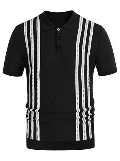 Men's Striped Light Business Casual POLO Shirt