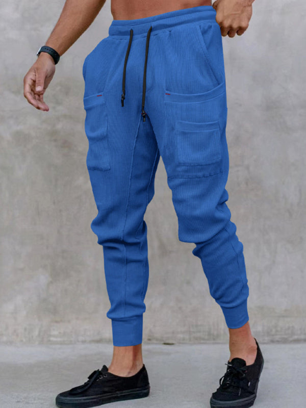 Men's new sports pants, loose legged, multi-pocket casual trousers kakaclo