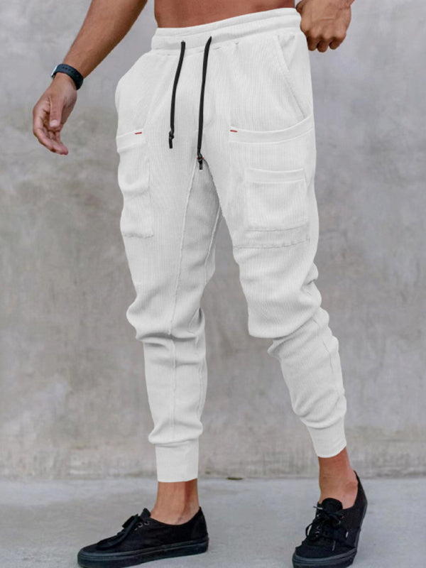 Men's new sports pants, loose legged, multi-pocket casual trousers kakaclo