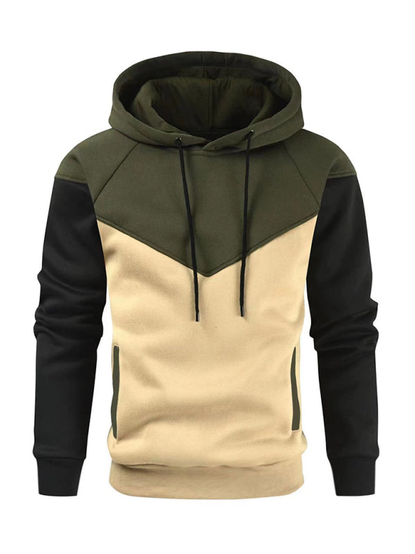 Men's contrasting color fashionable casual sports sweatshirt