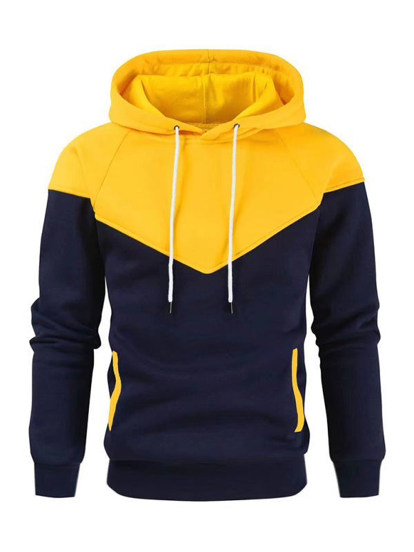 Men's contrasting color fashionable casual sports sweatshirt