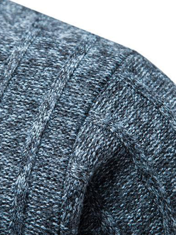 Men's stand collar zipper half cardigan sweater kakaclo