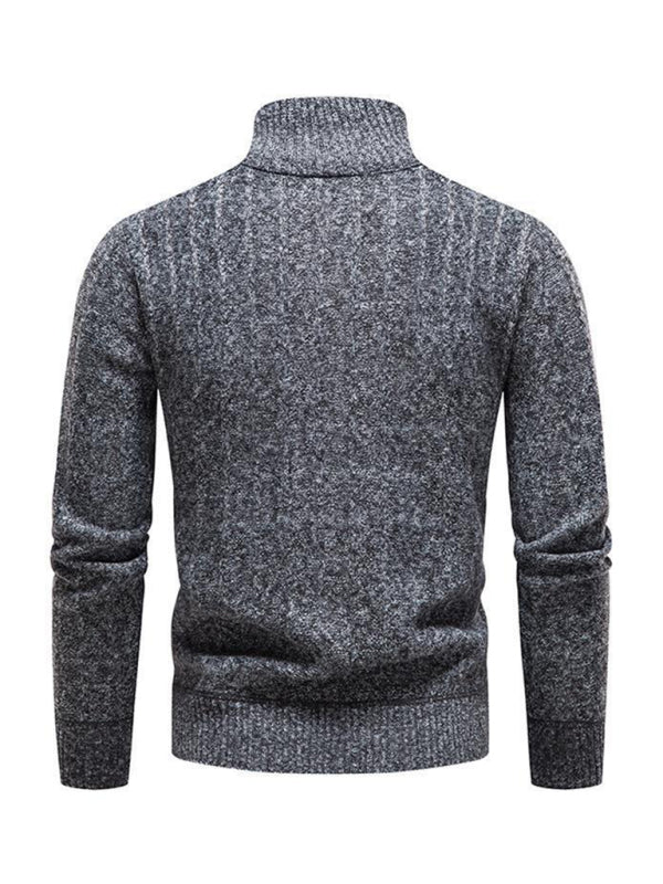 Men's stand collar zipper half cardigan sweater kakaclo
