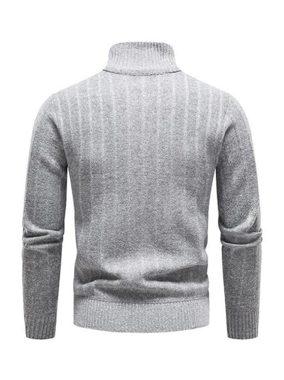 Men's stand collar zipper half cardigan sweater kakaclo
